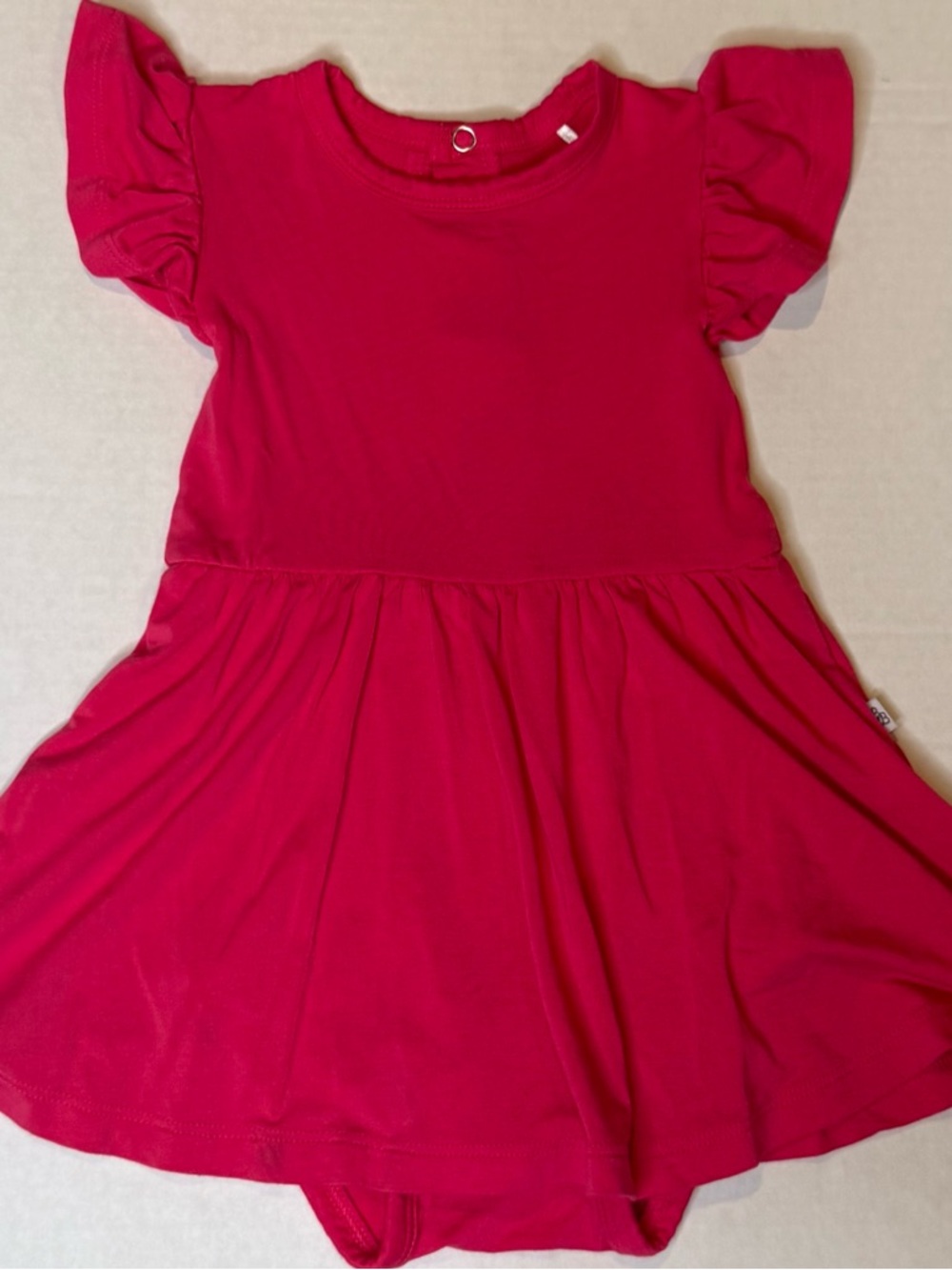 Bubble Baby Bamboo Twirl Dress Bodysuit 12-18M Hot Pink Like New